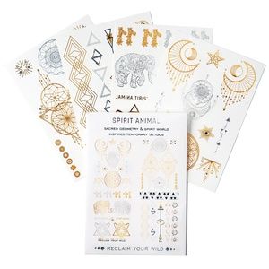 4 Sheets Metallic Temporary Tattoos Spirit World